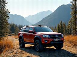 SUV for rent in Canadian mountains